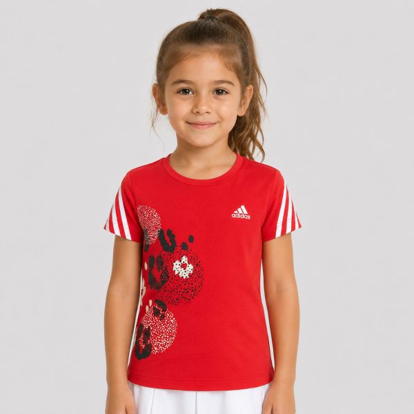 adidas 3-Stripes Graphic Girls' Tennis T-Shirt GT6894